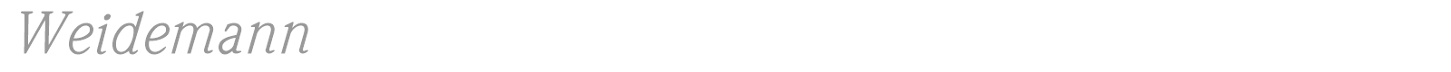 Weidemann font preview